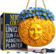 Fun & Unique Sun Face Hanging Planter Quirky Celestial Decor for Plant Lovers – Indoor Outdoor Flower Basket for Succulents & Small Plants – Decorative Garden Yard Art