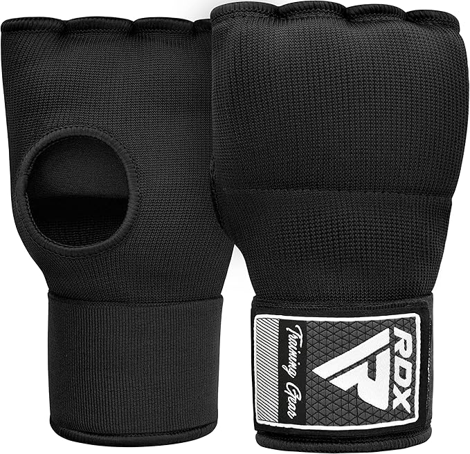 RDX Gel Boxing Hand Wraps Inner Gloves Men Women, Quick 100cm Long Wrist Straps, Elasticated Padded Fist Under Mitts Protection, Muay Thai MMA Kickboxing Martial Arts