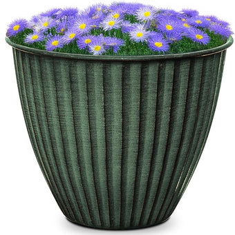 Headwind Monroe Natural Ironstone Collection - 12 Inch Cirrus Light Gray Plant Pot – for Succulent Pots, Flower Pot, Planters for Indoor Plants & Outdoor Planter Pots for Plants by Robert Allen