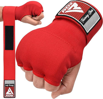 RDX Gel Boxing Hand Wraps Inner Gloves Men Women, Quick 100cm Long Wrist Straps, Elasticated Padded Fist Under Mitts Protection, Muay Thai MMA Kickboxing Martial Arts