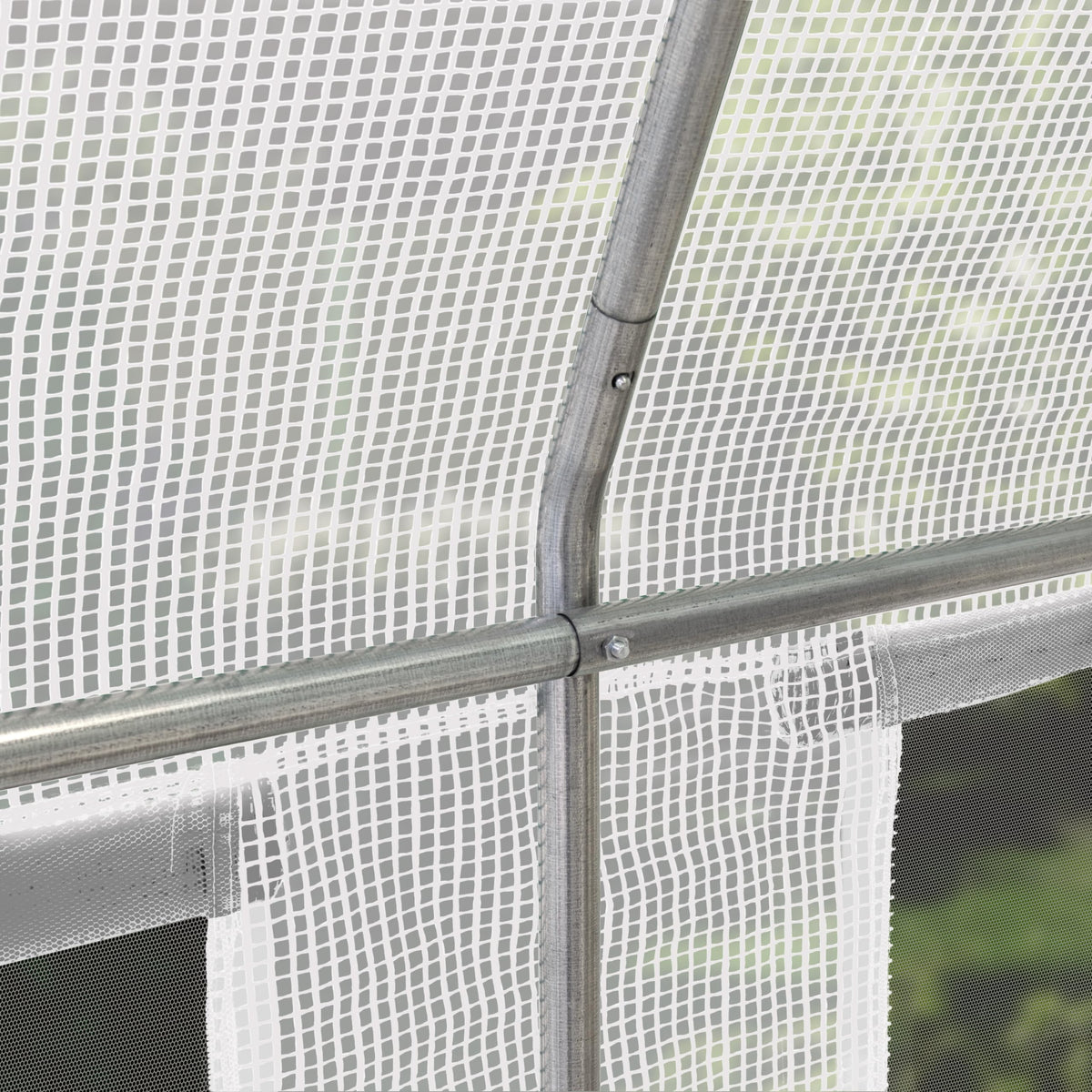 TOOLPORT 10x20 ft Tunnel Greenhouse, 180g PE Cover, White