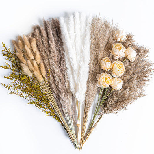 Boho Decor Bouquet - Artificial Flowers and Pampas Grass Decor kit