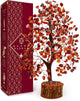 Crystal Tree of Life Carnelian Healing Crystal Trees for Home & Office Decoration, Handmade Crystal Money Bonsai Trees for Positive Energy, Good Luck, Christmas Decor, Birthday Gifts for Women, Mom