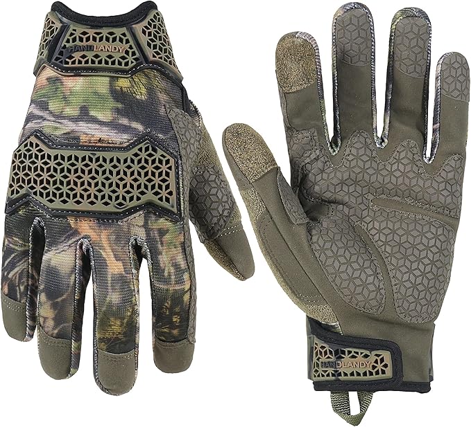 HANDLANDY Work Gloves for Men & Women, Utility Mechanic Working Gloves Touch Screen, Flexible Yard Work Gloves