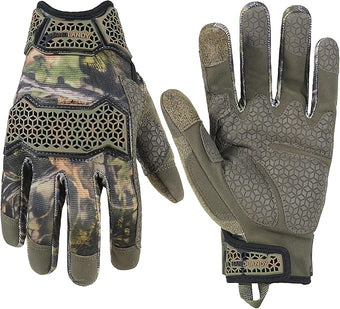 HANDLANDY Work Gloves for Men & Women, Utility Mechanic Working Gloves Touch Screen, Flexible Yard Work Gloves