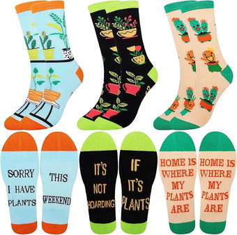 Jeasona Womens Funny Socks Plant Cat Nurse Gifts for Women Mom