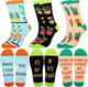 Jeasona Womens Funny Socks Plant Cat Nurse Gifts for Women Mom