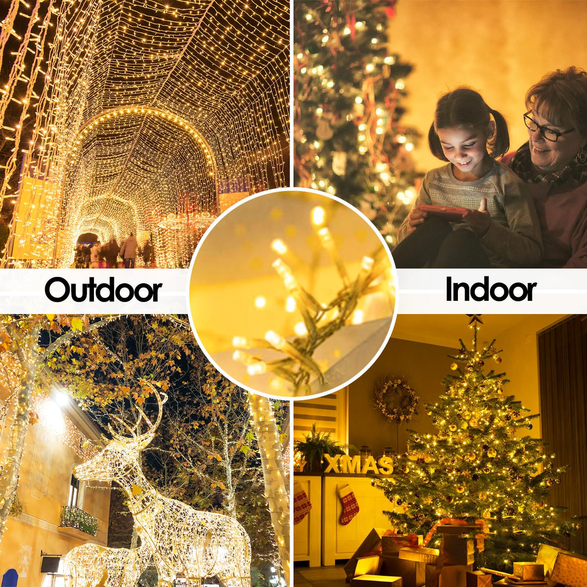 300 LED String Lights, 99FT Extra-Long Christmas Lights Outdoor Indoor