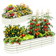NestNature 17" Tall Galvanized Garden Bed,10-in-2 Modular Raised Garden Bed