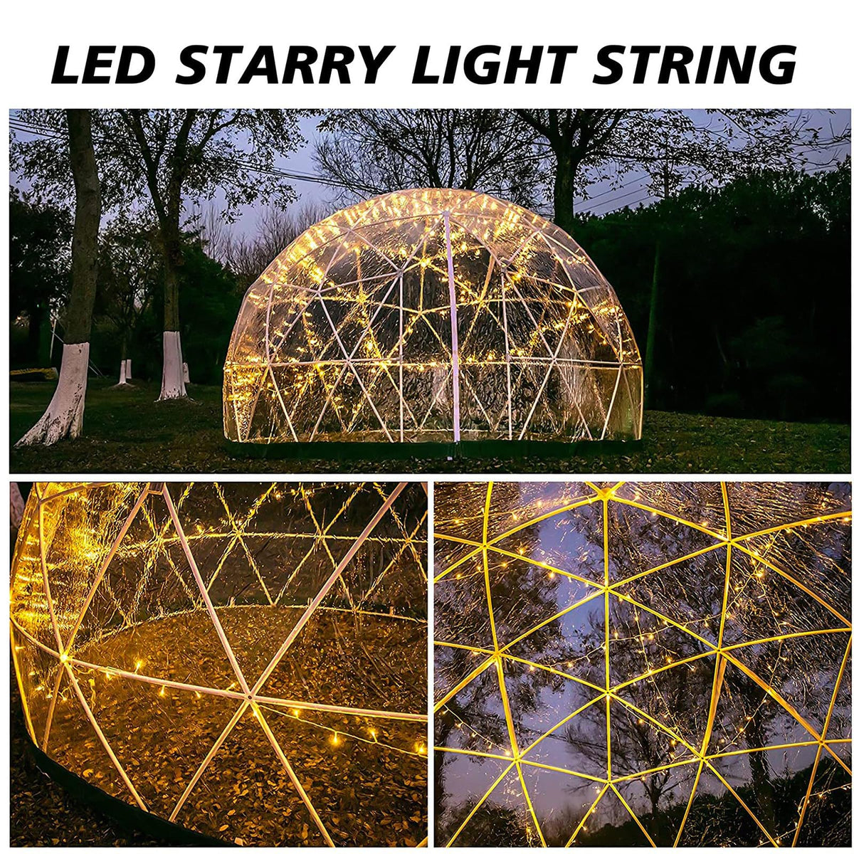 3.6M/12FT Bubble Tent Transparent Pop up Tent Camping Canopy Shelter Dome Greenhouse for Beach Party Outdoor