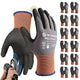Schwer 12 Pairs Safety Work Gloves Sandy Nitrile Coated LT5626, Max Abrasion Resistant Heavy Duty Working Gloves with Grip for Men Women, Touch-Screen, for General Use, Mechanic, Construction, XXL