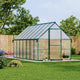 GarveeLife 8X14FT Polycarbonate Greenhouse with Aluminum Frame, Polycarbonate Greenhouse for Outdoors, Greenhouses with Ventilation and Rain Gutter, Aluminum Large Walk-in Greenhouses for Outside
