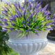 Rowfad 22 Pcs Artificial Outdoor Flowers UV Resistant Lavender Fake Greenery Plants Grass with Purple Flowers for Pot Decor for Window Garden Patio Hanging Planter Pathway Front Porch (22, Purple)