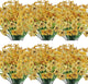 JEMONG 20 Bundles Artificial Flowers Outdoor UV Resistant Fake Flowers No Fade Faux Plastic Plants Garden Porch Window Box Decorating (Yellow)…