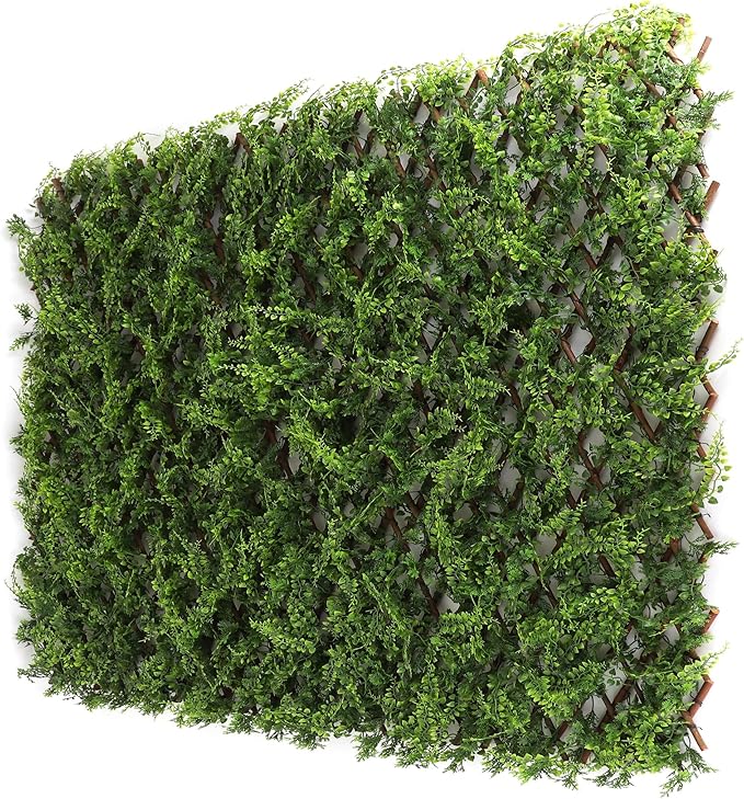 3rd Street Inn™ Leaf Trellis - Bamboo Greenery Panel - Boxwood and Ivy Privacy Fence Substitute - DIY Flexible Fencing (1, Juniper)