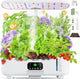 Misting Hydroponic Growing System Kit 15-Pods Indoor Smart Herb Garden Planter with LCD Touch Panel 6L Large Tank for Herb/Vegetables/Flowers/Fruits,Gardening Gifts for Women Men Beginners-White
