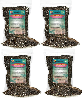 Gardenera Premium Himalayan Cedar Potting Soil Mix - Perfect Balance of Nutrients, Drainage, and Aeration for Healthy Cedar Trees - 20 Quart