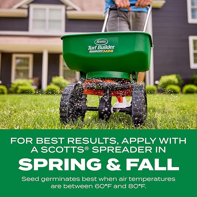 Scotts Turf Builder Thick'R Lawn Sun and Shade, Combination Seed, Fertilizer and Soil Improver, Thickens Thin Grass, 12 lbs.