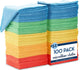 S&T INC. 100 Pack Microfiber Cleaning Cloth, Bulk Towels for Home, Reusable Microfiber Towels for Cars, Cleaning Rags, Assorted, 11.5 Inches x 11.5 Inches, 100 Count