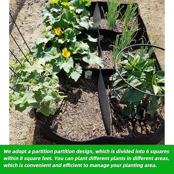 CJGQ Fabric Raised Garden Bed 4x2x1ft Garden Grow Bed Bags for Growing Herbs, Flowers and Vegetables 55 Gallon(2PACK)…