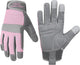 HANDLANDY Work Gloves for Women, Breathable Leather Gardening Glove for Yard Maintenance, Hand Protection with Touch Screen for Gardeners, Farmers