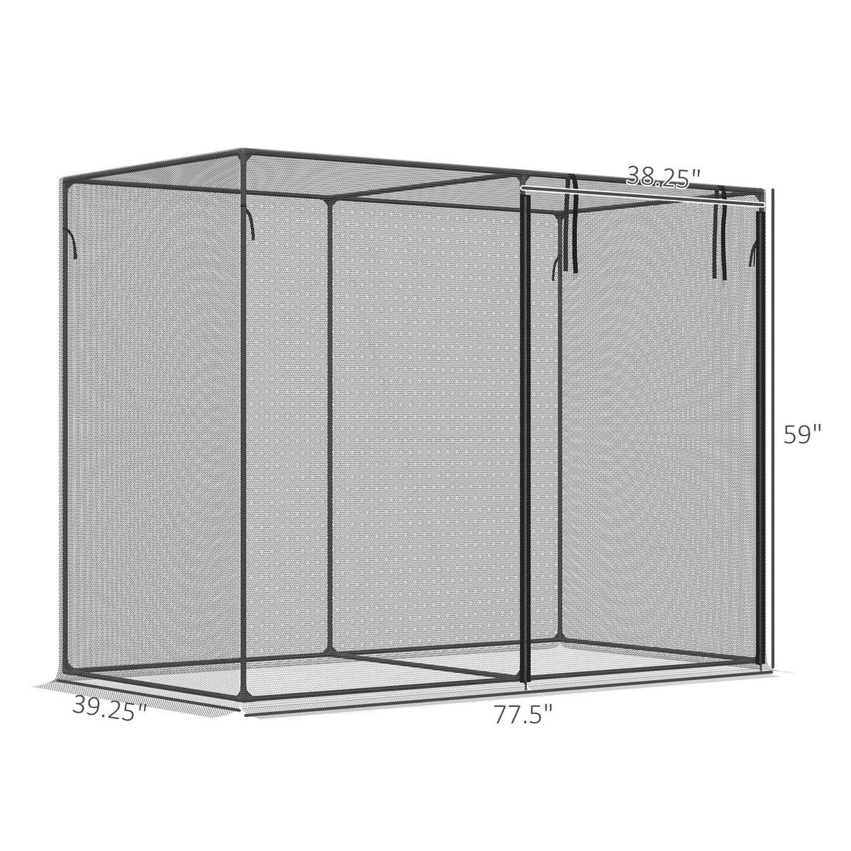 6x3 Plant Protection Tent–Blackout Cover,Zippered Door,Pest Barrier
