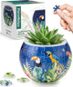 PieceRelax 3D Puzzle Planter 80 Pieces - Flower Pot - Bird of Paradise, Home Decor Flower Pots for Indoor Cactus, Succulents Pots [K1106]
