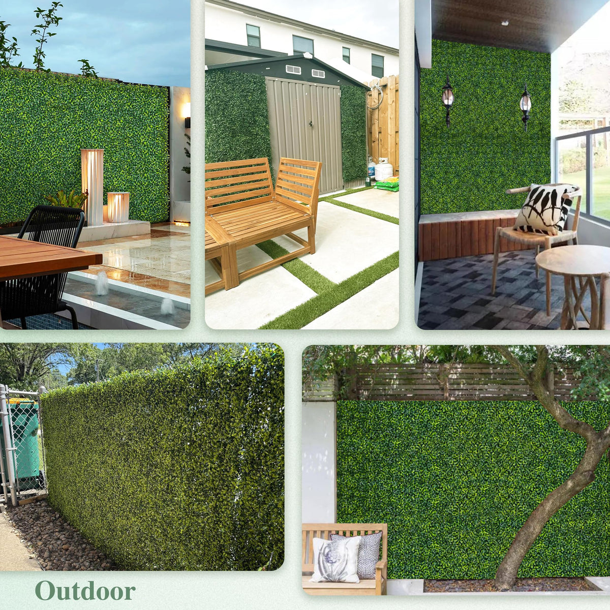ODTORY Artificial Boxwood Panel Roll 48X120 in(40 sqft) Greenery Backdrop