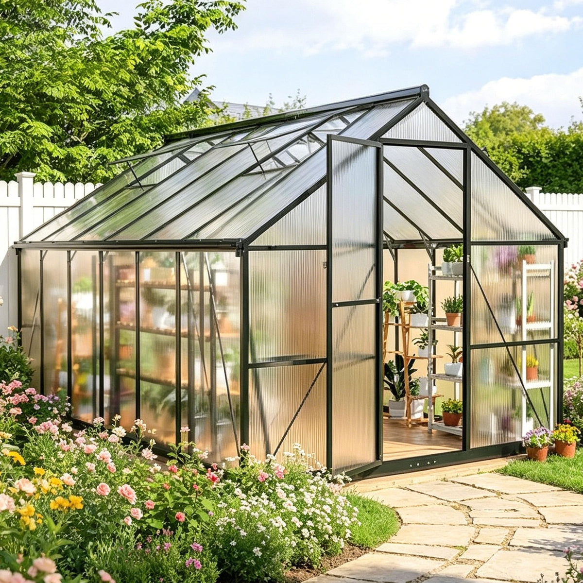 Polar Aurora 8x12 FT Outdoor Walk-in Polycarbonate Greenhouse