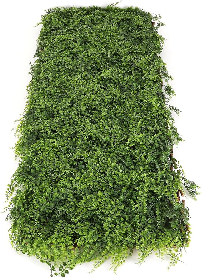 3rd Street Inn™ Leaf Trellis - Bamboo Greenery Panel - Boxwood and Ivy Privacy Fence Substitute - DIY Flexible Fencing (1, Juniper)