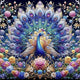 Meothan Diamond Art Kits for Adults, 5D DIY Colorful Peacock Diamond Painting Kits for Adults Beginners, Diamond Dots Kits Gem Arts Crafts for Living Room Bedroom Offices Home Wall Decor 16X16 Inch