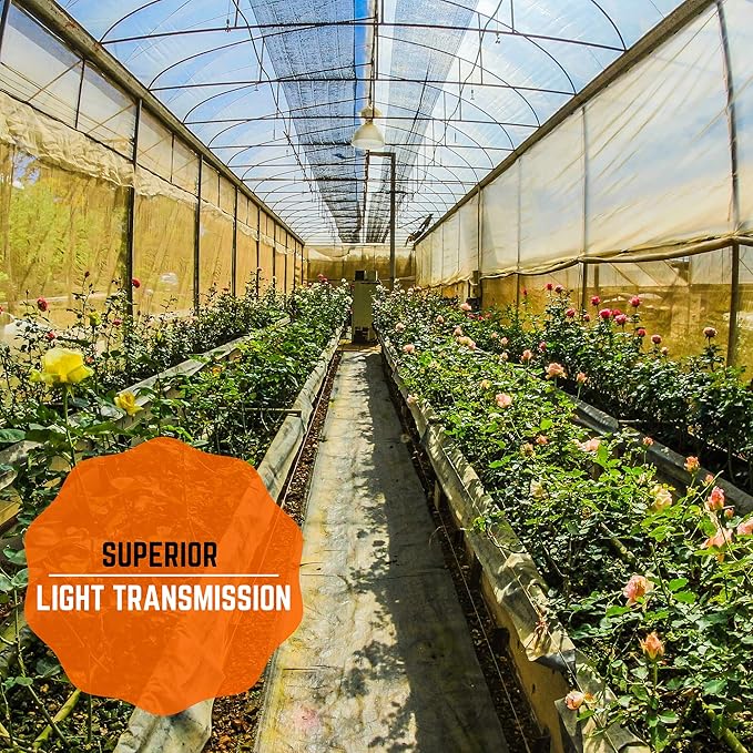 Farm Plastic Supply - Clear Greenhouse Plastic Sheeting - 6 mil - (25' x 15') - 4 Year UV Resistant Polyethylene Greenhouse Film, Hoop House Green House Cover for Gardening, Farming, Agriculture