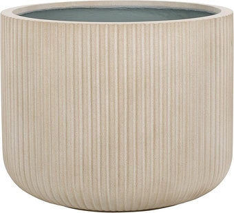 SAFAVIEH Outdoor Collection Lucca Beige Cement Ficonstone Planter Pot