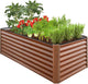 Best Choice Products 6x3x2ft Outdoor Metal Raised Garden Bed, Deep Root Box Planter for Vegetables, Flowers, Herbs, and Succulents w/ 269 Gallon Capacity - Wood Grain