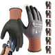Schwer 6 Pairs Safety Work Gloves Sandy Nitrile Coated LT5626, Max Abrasion Resistant Heavy Duty Working Gloves with Grip for Men Women, Touch-Screen, for General Use, Mechanic, Construction, XL