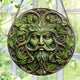 Green Man Stained Glass Suncatcher, Stained Glass Window Hanging, 8 Inch Window Decor Hanging, Gift for Garden Lovers, Fathers Day Birthday Gifts for Dad Grandpa Man Bother Husband Lover