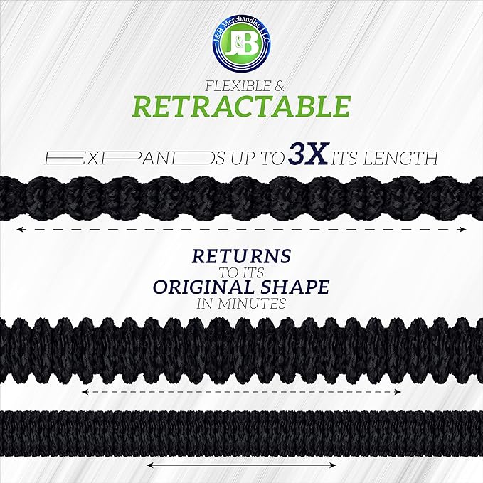 J&B XpandaHose 50ft Expandable Garden Hose – Ultra-Strong 3750D, 4-Layer Latex Core, Brass 3/4" Connectors, 10-Pattern Nozzle & Storage Bag – Lightweight, Kink-Reducing, Leak-Resistant