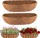 2Pcs Trough Coco Liner 30" Coco Coir Liners for Planters, Liners for Window Boxes Liners, Wall Basket Planters, Railing Hanging Baskets, Garden Planter Baskets