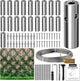 Acemaker Wire Trellis for Climbing Plants Outdoor, 20-Set Wall Wire Trellis Kit with 1/8in x 98ft Stainless Steel Cable, T316 Cylindrical Espalier System for Fence and Garden DIY Projects