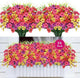 24 Bundles Realistic Fake Flowers for Outdoors, No Fade Faux Silk Flowers & Artificial Plants Lavender, for Garden Patio Porch Decor, Window Box, Hanging Basket, Planter, Grave Decorations