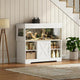 Herture 60 Gallon Reptile Tank with Stand, Terrarium Tank with Storage Cabinet, for Lizards, Skinks, Snakes, Sliding Acrylic Doors, Mesh Top, Built-in Power Outlet White PX02RTW