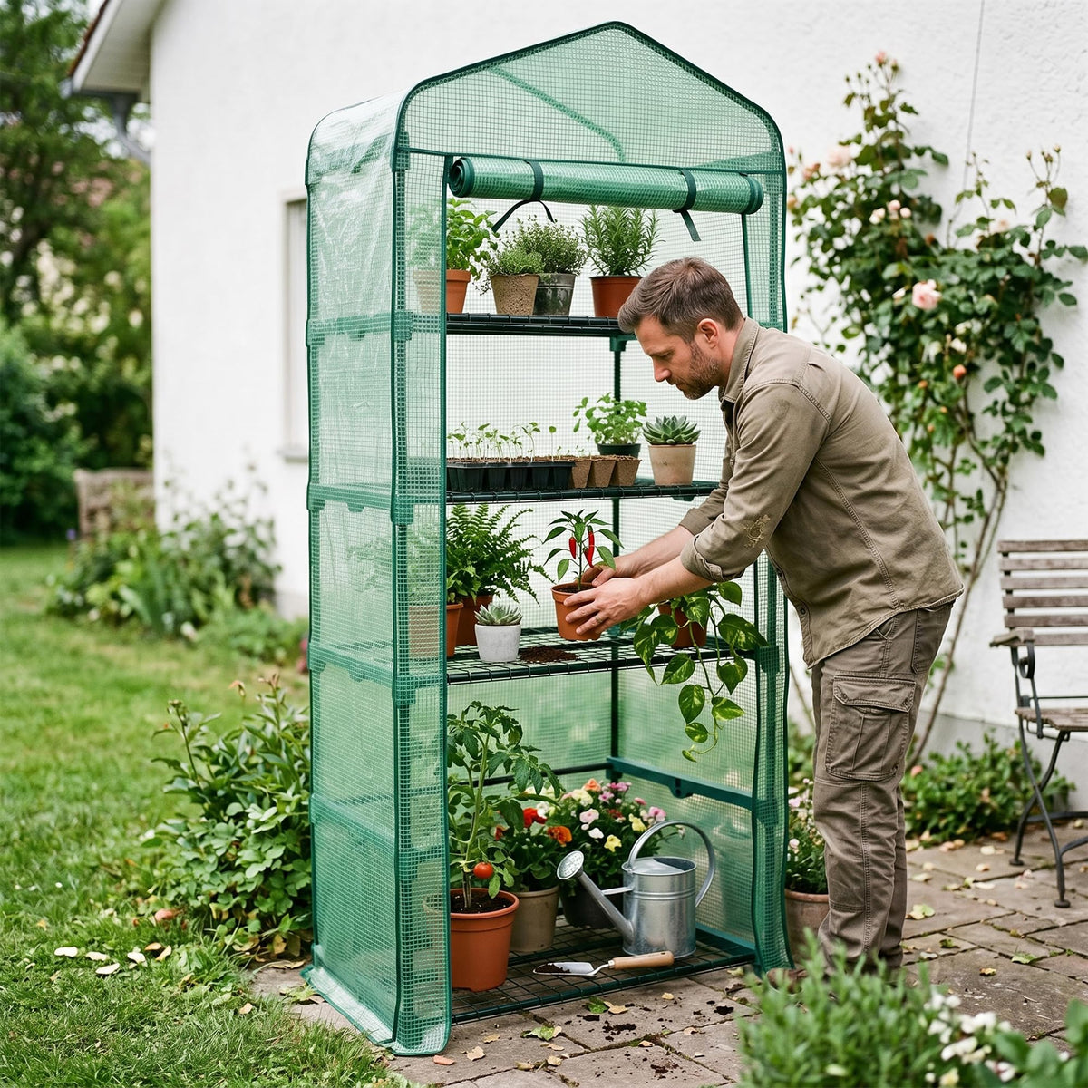 Worth Garden 5 Tier Mini Sun Shade Greenhouse - 75'' H x 27'' L x 19'' W