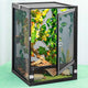BINANO 13 Gal Detachable and Foldable Reptile Butterfly Cage Terrarium, 360° Observation, Airflow, Interaction in Gecko Tank for Crested Geckos, Leopard Geckos, Chameleons, Bearded Dragons