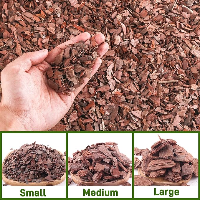 3qt Organic Orchid Potting Bark -Natural Mulch for Potted Plants, Root Development of Orchid Plants and Garden Soil Amendment Mix