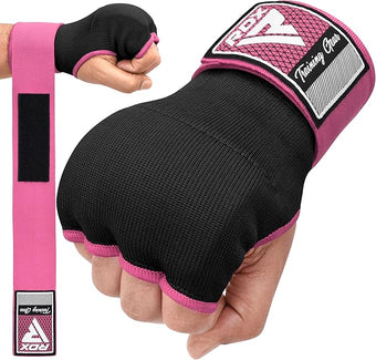 RDX Gel Boxing Hand Wraps Inner Gloves Men Women, Quick 100cm Long Wrist Straps, Elasticated Padded Fist Under Mitts Protection, Muay Thai MMA Kickboxing Martial Arts