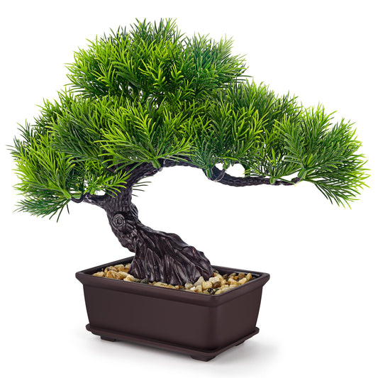 Der Rose Small Fake Bonsai Tree Cedar Decor Fake Plant for Shelf Desk Decor