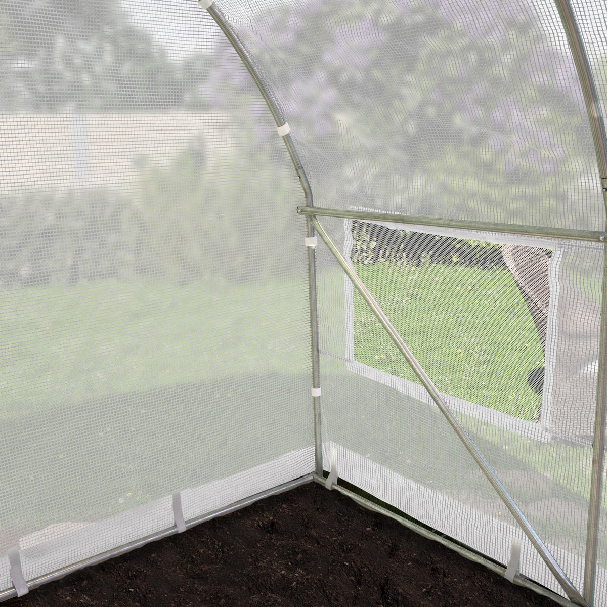 TOOLPORT 10x20 ft Tunnel Greenhouse, 180g PE Cover, White