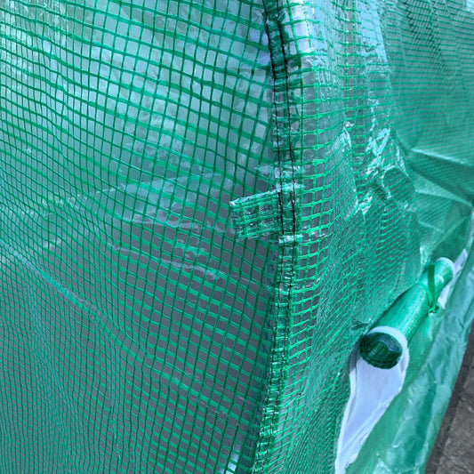 15' x 7' x 6.5' Walk-in Tunnel Hoop Greenhouse, Green House with Polyethylene PE Cover, Steel Frame, Roll-Up Zipper Door & Windows for Flowers, Vegetables, Tropical Plants, Green