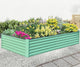 Domi Galvanized Raised Garden Bed, Outdoor Planter Garden Boxes Large Metal Planter Box for Gardening Vegetables Fruits Flowers, Green (8x4x1.5ft)