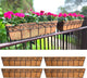 LaLaGreen Wall Mounted Planters - 30 Inch, 4 Pack Window Flower Boxes Basket Outdoor, Balcony Planter Over The Rail, Deck Railing Hanging with Coco Liners, Metal Horse Troughs Fence Patio Porch